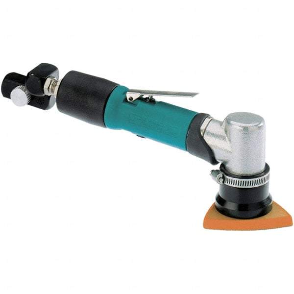 Dynabrade - 15,000 OPM, 20 CFM Air Consumption, Right Angle Air Orbital Sander - Triangular & Tear Drop Pad, 1/4 NPT Inlet - Apex Tool & Supply