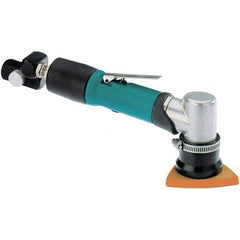 Dynabrade - 15,000 OPM, 20 CFM Air Consumption, Right Angle Air Orbital Sander - Triangular & Tear Drop Pad, 1/4 NPT Inlet - Apex Tool & Supply