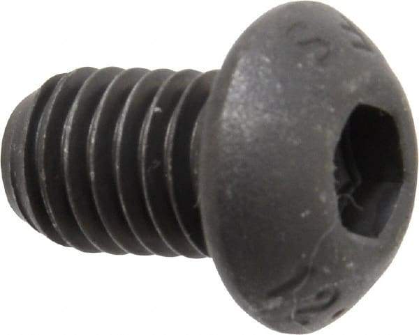 Value Collection - M8x1.25 Metric Coarse Hex Socket Drive, Button Screw - Grade 12.9 Alloy Steel, Black Oxide Finish, Fully Threaded, 12mm Length Under Head - Apex Tool & Supply