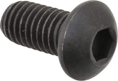 Value Collection - M8x1.25 Metric Coarse Hex Socket Drive, Button Screw - Grade 12.9 Alloy Steel, Black Oxide Finish, Fully Threaded, 16mm Length Under Head - Apex Tool & Supply