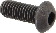 Value Collection - M8x1.25 Metric Coarse Hex Socket Drive, Button Screw - Grade 12.9 Alloy Steel, Black Oxide Finish, Fully Threaded, 20mm Length Under Head - Apex Tool & Supply