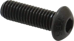 Value Collection - M8x1.25 Metric Coarse Hex Socket Drive, Button Screw - Grade 12.9 Alloy Steel, Black Oxide Finish, Fully Threaded, 25mm Length Under Head - Apex Tool & Supply
