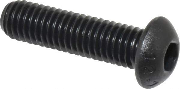 Value Collection - M8x1.25 Metric Coarse Hex Socket Drive, Button Screw - Grade 12.9 Alloy Steel, Black Oxide Finish, Fully Threaded, 30mm Length Under Head - Apex Tool & Supply
