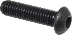 Value Collection - M8x1.25 Metric Coarse Hex Socket Drive, Button Screw - Grade 12.9 Alloy Steel, Black Oxide Finish, Fully Threaded, 30mm Length Under Head - Apex Tool & Supply