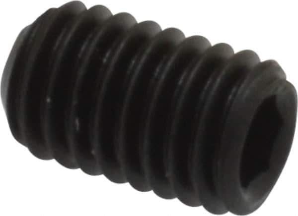 Value Collection - M5x0.80 Metric Coarse, 8mm OAL, Cup Point Set Screw - Grade 14.9 (45H) Alloy Steel, 2.5mm Key - Apex Tool & Supply