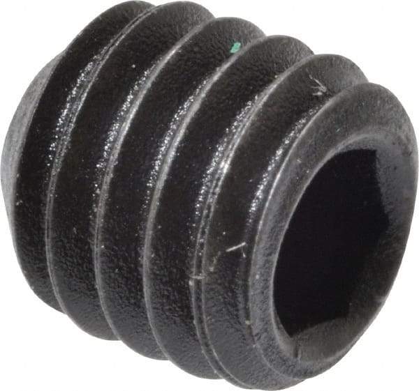 Value Collection - M6x1.00 Metric Coarse, 6mm OAL, Cup Point Set Screw - Grade 14.9 (45H) Alloy Steel, 3mm Key - Apex Tool & Supply