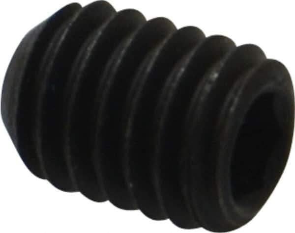 Value Collection - M6x1.00 Metric Coarse, 8mm OAL, Cup Point Set Screw - Grade 14.9 (45H) Alloy Steel, 3mm Key - Apex Tool & Supply