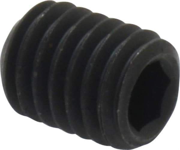 Value Collection - M8x1.25 Metric Coarse, 10mm OAL, Cup Point Set Screw - Grade 14.9 (45H) Alloy Steel, 4mm Key - Apex Tool & Supply