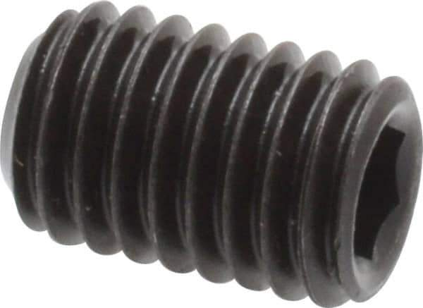 Value Collection - M8x1.25 Metric Coarse, 12mm OAL, Cup Point Set Screw - Grade 14.9 (45H) Alloy Steel, 4mm Key - Apex Tool & Supply