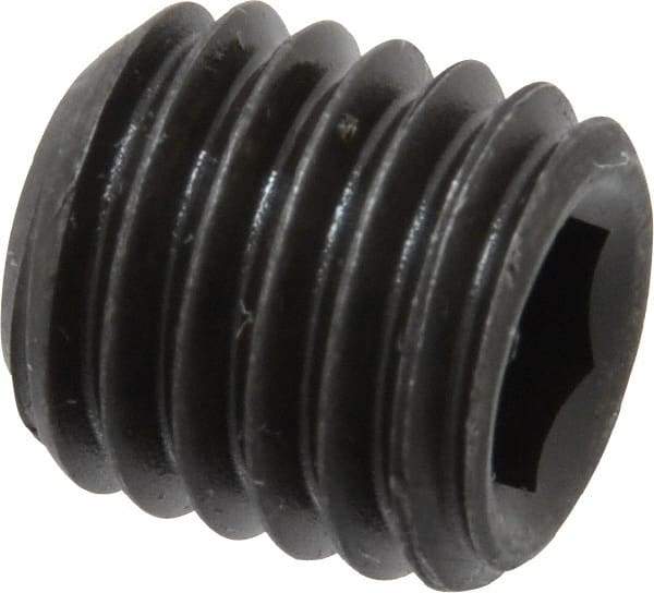 Value Collection - M12x1.75 Metric Coarse, 12mm OAL, Cup Point Set Screw - Grade 14.9 (45H) Alloy Steel, 6mm Key - Apex Tool & Supply