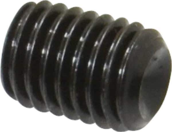 Value Collection - M12x1.75 Metric Coarse, 16mm OAL, Cup Point Set Screw - Grade 14.9 (45H) Alloy Steel, 6mm Key - Apex Tool & Supply