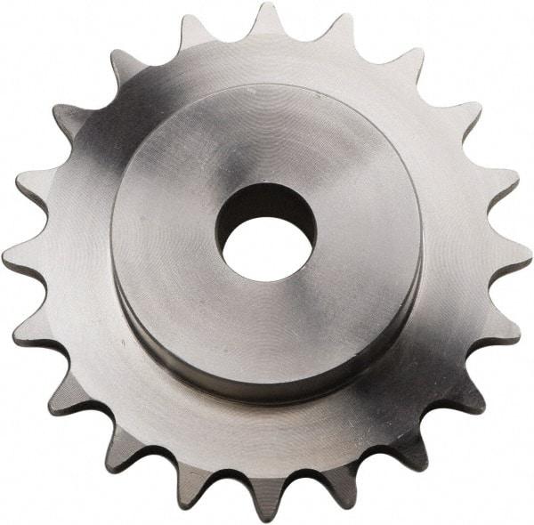 U.S. Tsubaki - 17 Teeth, 3/4" Chain Pitch, Chain Size 60, Plain Bore Sprocket - 3/4" Bore Diam, 4.082" Pitch Diam, 4.46" Outside Diam - Apex Tool & Supply