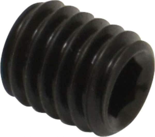 Value Collection - M5x0.80, 6mm OAL, Flat Point Set Screw - Grade 14.9 (45H) Alloy Steel, 2.5mm Key - Apex Tool & Supply