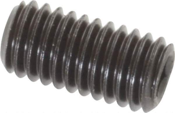 Value Collection - M5x0.80, 10mm OAL, Flat Point Set Screw - Grade 14.9 (45H) Alloy Steel, 2.5mm Key - Apex Tool & Supply