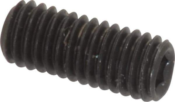 Value Collection - M5x0.80, 12mm OAL, Flat Point Set Screw - Grade 14.9 (45H) Alloy Steel, 2.5mm Key - Apex Tool & Supply