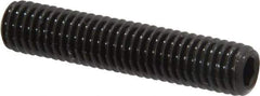 Value Collection - M5x0.80, 25mm OAL, Flat Point Set Screw - Grade 14.9 (45H) Alloy Steel, 2.5mm Key - Apex Tool & Supply