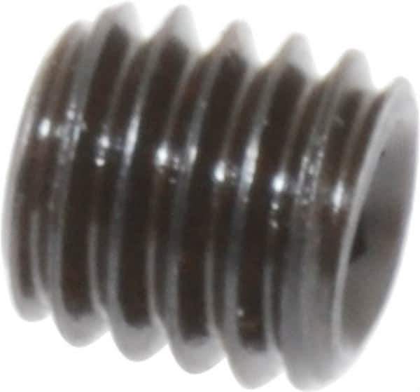 Value Collection - M6x1.00, 6mm OAL, Flat Point Set Screw - Grade 14.9 (45H) Alloy Steel, 3mm Key - Apex Tool & Supply