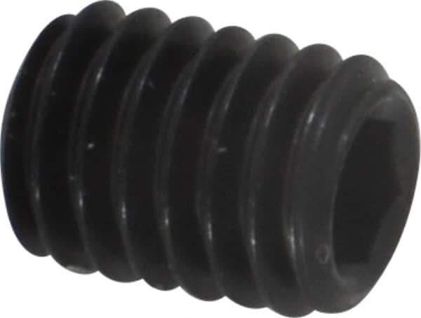 Value Collection - M6x1.00, 8mm OAL, Flat Point Set Screw - Grade 14.9 (45H) Alloy Steel, 3mm Key - Apex Tool & Supply