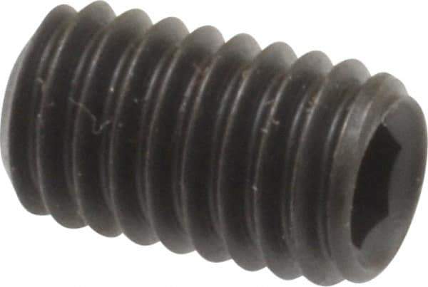 Value Collection - M6x1.00, 10mm OAL, Flat Point Set Screw - Grade 14.9 (45H) Alloy Steel, 3mm Key - Apex Tool & Supply