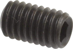 Value Collection - M6x1.00, 10mm OAL, Flat Point Set Screw - Grade 14.9 (45H) Alloy Steel, 3mm Key - Apex Tool & Supply