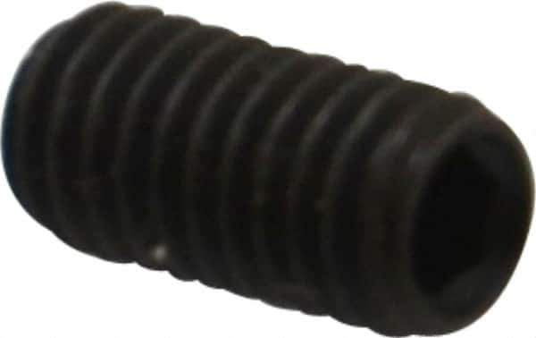 Value Collection - M6x1.00, 12mm OAL, Flat Point Set Screw - Grade 14.9 (45H) Alloy Steel, 3mm Key - Apex Tool & Supply
