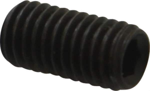 Value Collection - M8x1.25, 16mm OAL, Flat Point Set Screw - Grade 14.9 (45H) Alloy Steel, 4mm Key - Apex Tool & Supply