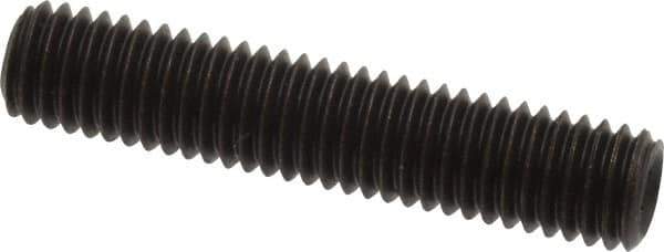Value Collection - M8x1.25, 40mm OAL, Flat Point Set Screw - Grade 14.9 (45H) Alloy Steel, 4mm Key - Apex Tool & Supply