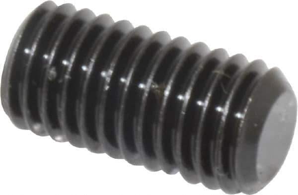 Value Collection - M10x1.50, 20mm OAL, Flat Point Set Screw - Grade 14.9 (45H) Alloy Steel, 5mm Key - Apex Tool & Supply