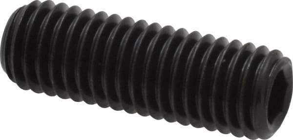 Value Collection - M10x1.50, 30mm OAL, Flat Point Set Screw - Grade 14.9 (45H) Alloy Steel, 5mm Key - Apex Tool & Supply