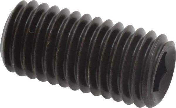 Value Collection - M12x1.75, 25mm OAL, Flat Point Set Screw - Grade 14.9 (45H) Alloy Steel, 6mm Key - Apex Tool & Supply