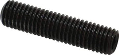 Value Collection - M12x1.75, 50mm OAL, Flat Point Set Screw - Grade 14.9 (45H) Alloy Steel, 6mm Key - Apex Tool & Supply