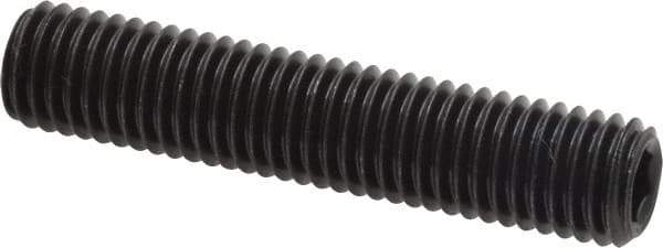 Value Collection - M12x1.75, 60mm OAL, Flat Point Set Screw - Grade 14.9 (45H) Alloy Steel, 6mm Key - Apex Tool & Supply