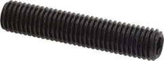 Value Collection - M12x1.75, 60mm OAL, Flat Point Set Screw - Grade 14.9 (45H) Alloy Steel, 6mm Key - Apex Tool & Supply