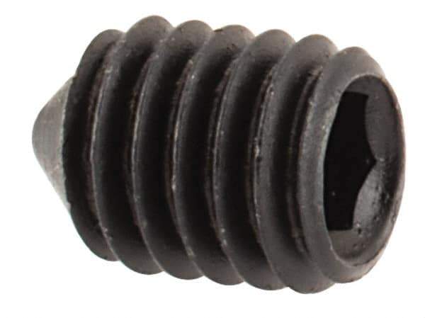 Value Collection - M3x0.50, 4mm OAL, Cone Point Set Screw - Grade 14.9 (45H) Alloy Steel, 1.5mm Key - Apex Tool & Supply