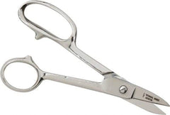 Heritage Cutlery - 1-3/8" LOC, 7" OAL Chrome Plated High Leverage Shears - Right Hand, Chrome Plated Straight Handle, For General Purpose Use - Apex Tool & Supply