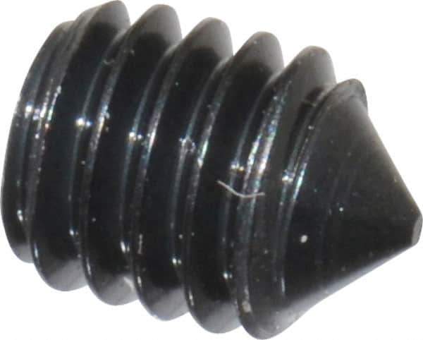 Value Collection - M4x0.70, 5mm OAL, Cone Point Set Screw - Grade 14.9 (45H) Alloy Steel, 2mm Key - Apex Tool & Supply