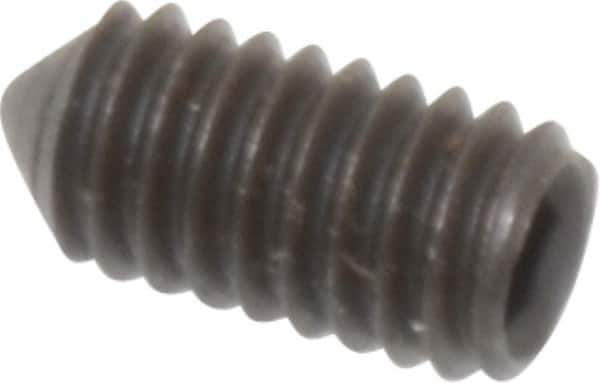 Value Collection - M4x0.70, 8mm OAL, Cone Point Set Screw - Grade 14.9 (45H) Alloy Steel, 2mm Key - Apex Tool & Supply