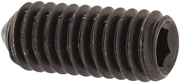 Value Collection - M4x0.70, 10mm OAL, Cone Point Set Screw - Grade 14.9 (45H) Alloy Steel, 2mm Key - Apex Tool & Supply