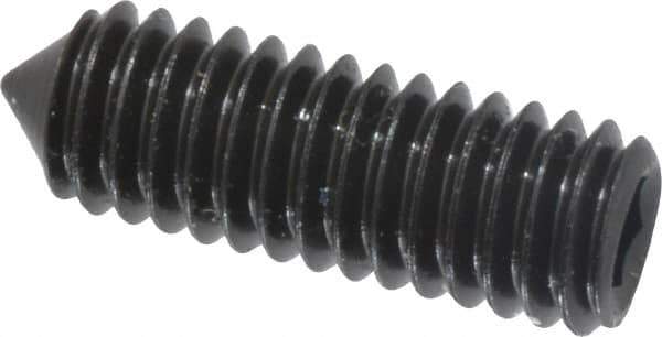 Value Collection - M4x0.70, 12mm OAL, Cone Point Set Screw - Grade 14.9 (45H) Alloy Steel, 2mm Key - Apex Tool & Supply