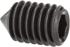 Value Collection - M5x0.80, 8mm OAL, Cone Point Set Screw - Grade 14.9 (45H) Alloy Steel, 2.5mm Key - Apex Tool & Supply