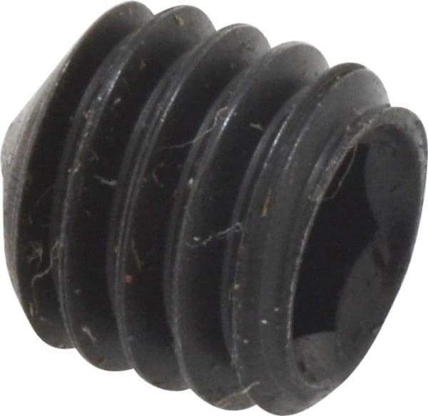 Value Collection - M6x1.00, 6mm OAL, Cone Point Set Screw - Grade 14.9 (45H) Alloy Steel, 3mm Key - Apex Tool & Supply