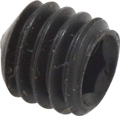 Value Collection - M6x1.00, 6mm OAL, Cone Point Set Screw - Grade 14.9 (45H) Alloy Steel, 3mm Key - Apex Tool & Supply