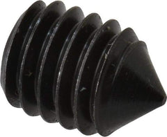 Value Collection - M6x1.00, 8mm OAL, Cone Point Set Screw - Grade 14.9 (45H) Alloy Steel, 3mm Key - Apex Tool & Supply