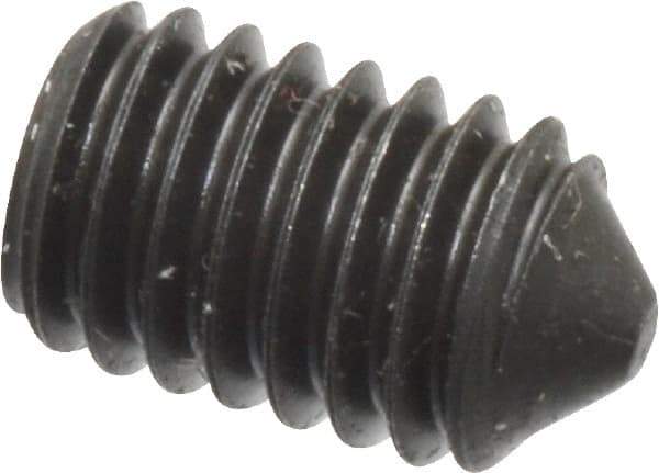 Value Collection - M6x1.00, 10mm OAL, Cone Point Set Screw - Grade 14.9 (45H) Alloy Steel, 3mm Key - Apex Tool & Supply