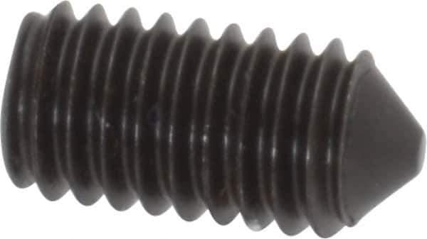 Value Collection - M6x1.00, 12mm OAL, Cone Point Set Screw - Grade 14.9 (45H) Alloy Steel, 3mm Key - Apex Tool & Supply