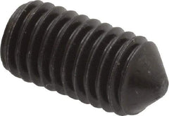 Value Collection - M8x1.25, 16mm OAL, Cone Point Set Screw - Grade 14.9 (45H) Alloy Steel, 4mm Key - Apex Tool & Supply