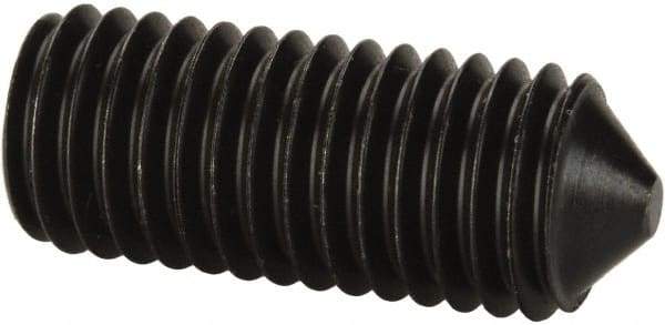 Value Collection - M12x1.75, 30mm OAL, Cone Point Set Screw - Grade 14.9 (45H) Alloy Steel, 6mm Key - Apex Tool & Supply