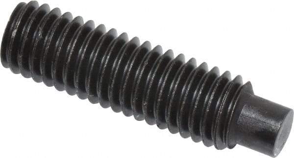 Value Collection - M8x1.25, 30mm OAL, Dog Point Set Screw - Grade 14.9 (45H) Alloy Steel, 4mm Key - Apex Tool & Supply