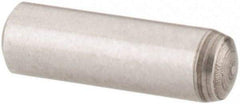 Value Collection - 3mm Diam x 10mm Pin Length Grade 8 Alloy Steel Precision Dowel Pin - Bright Finish, 1 Rounded End - Apex Tool & Supply