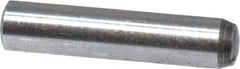 Value Collection - 3mm Diam x 14mm Pin Length Grade 8 Alloy Steel Precision Dowel Pin - Bright Finish, 1 Rounded End - Apex Tool & Supply